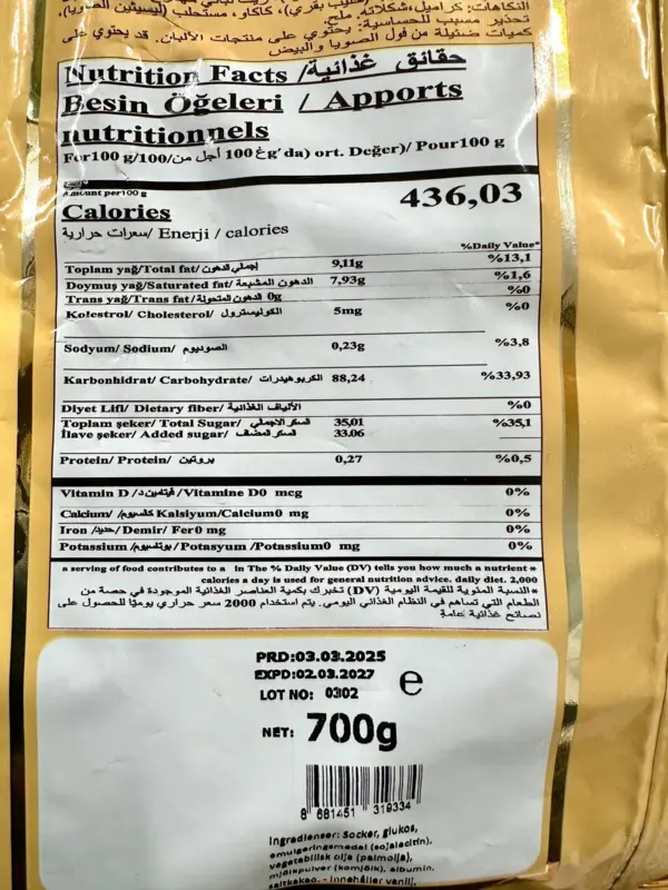 Eclairs Chokolade karameller, 700g