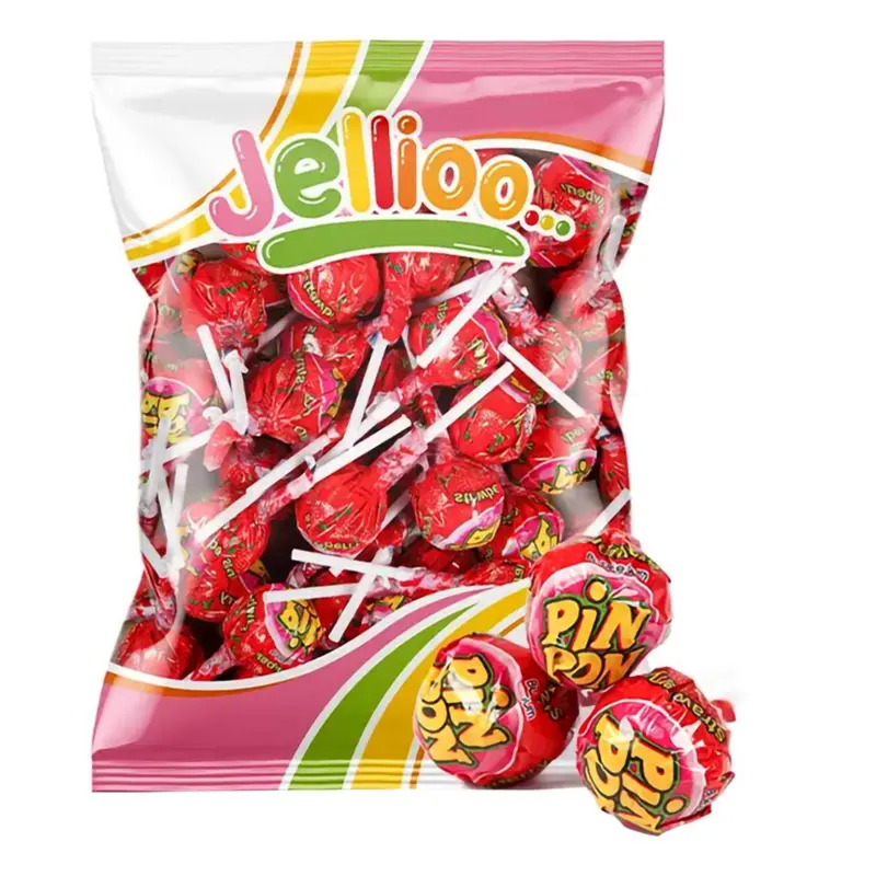 Lollipop Gum Sour Strawberry, Jellioo 954g