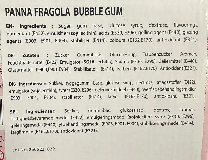 Panna Fraloga Erdbeer-Creme Kaugummi 1 Stück