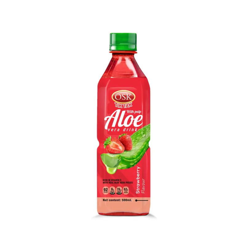Aloe Vera-drik med jordbærsmag – 500 ml