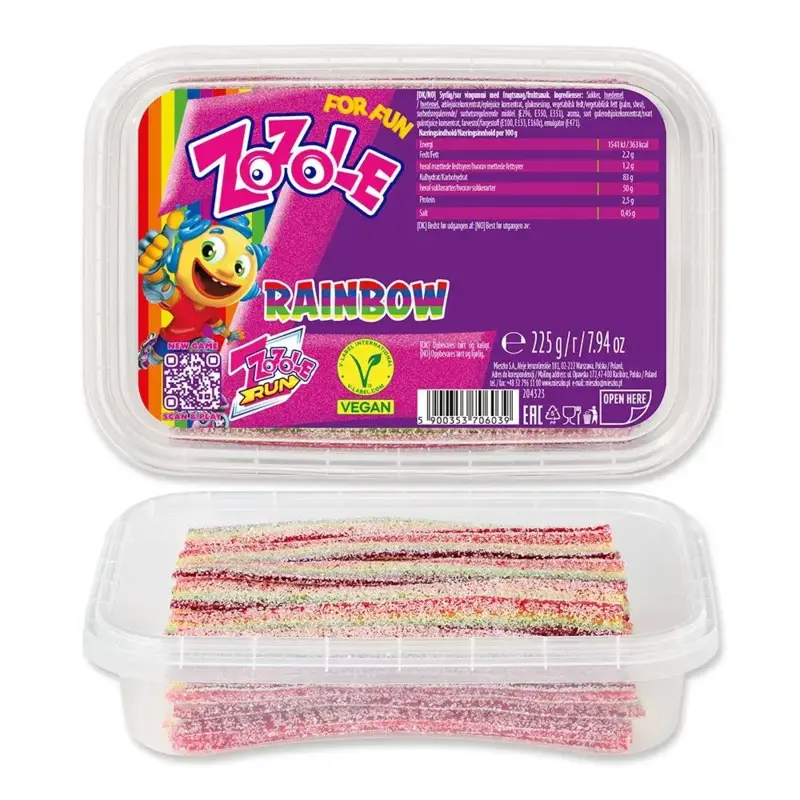 Regnbue Strips Zozole 225g (Vegan)