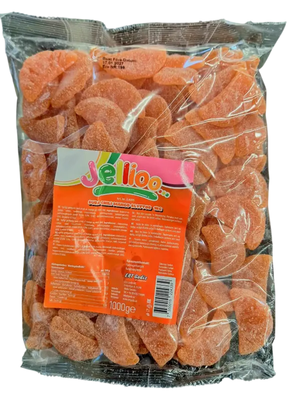 Sura Chili Mangoskivor Jellioo 1 KG
