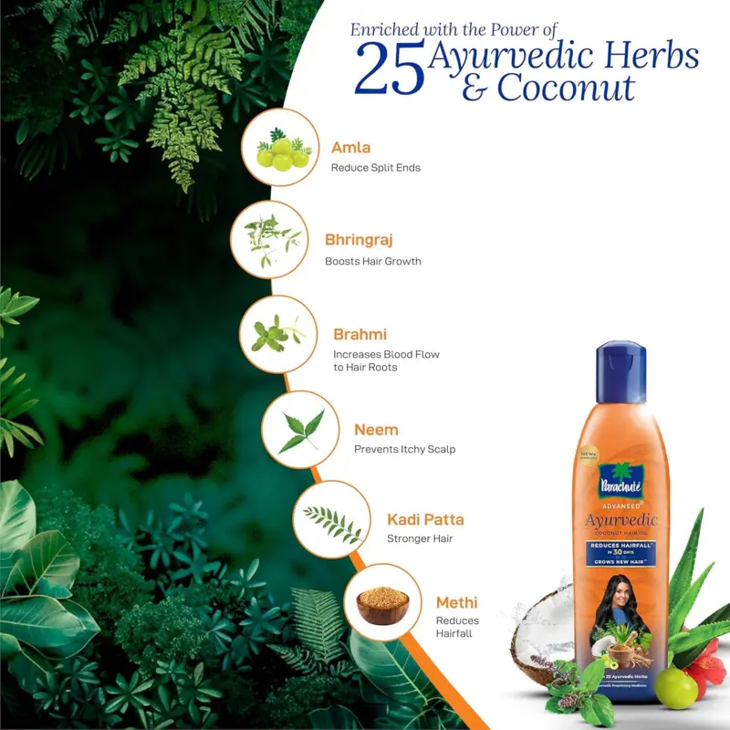 Parachute Advansed Ayurvedisches Kokos-Haaröl 180 ml