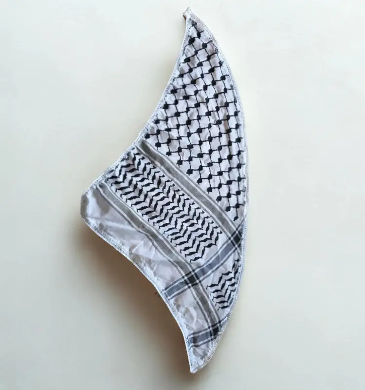 Keffiyeh – Gewebtes Kopftuch – Weiß und Schwarz