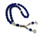 Droppformat glas Tasbih med silverdetaljer, 33 pärlor