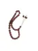 Droppformat glas Tasbih med silverdetaljer, 33 pärlor