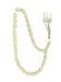 Droppformat glas Tasbih med silverdetaljer, 33 pärlor