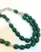 Droppformat glas Tasbih med silverdetaljer, 33 pärlor