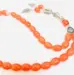 Droppformat glas Tasbih med silverdetaljer, 33 pärlor