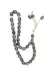 Droppformat glas Tasbih med silverdetaljer, 33 pärlor