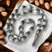 Tasbih aus Metall mit mandelförmigen Perlen, 33 Perlen