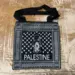 Handgjord Palestina Muletaske med dragkedja - Svart/vit