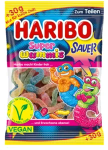Super Wummis (Vegan), Haribo 205g (skarp pris)