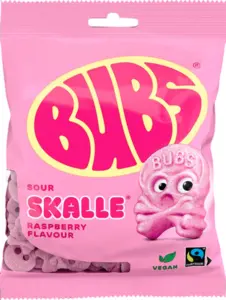 Raspberry Sour Skalle, Bubs 90g