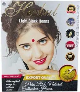 Lysesort Henna Hårfarve, Herbul 60 g