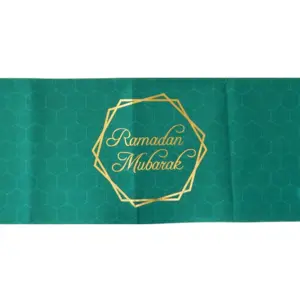 Ramadan Mubarak Tischläufer - Grün & Gold