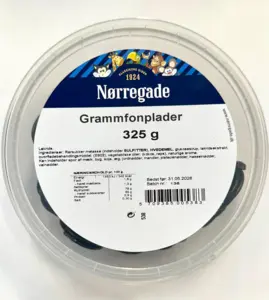 Lakrits grammofonskivor - Nørregade 325g