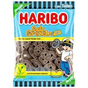 Saltade lakritskringlor 175g - Haribo