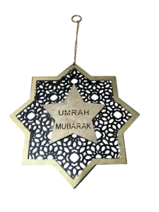 Großer Holzstern mit Umrah Mubarak