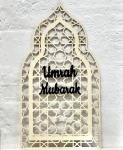 Große Umrah Mubarak Mihrab Holzdekoration